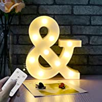 WHATOOK Letras Luminosas Decorativas con Luces LED- con temporizador inalámbrico y mando a distancia regulable…